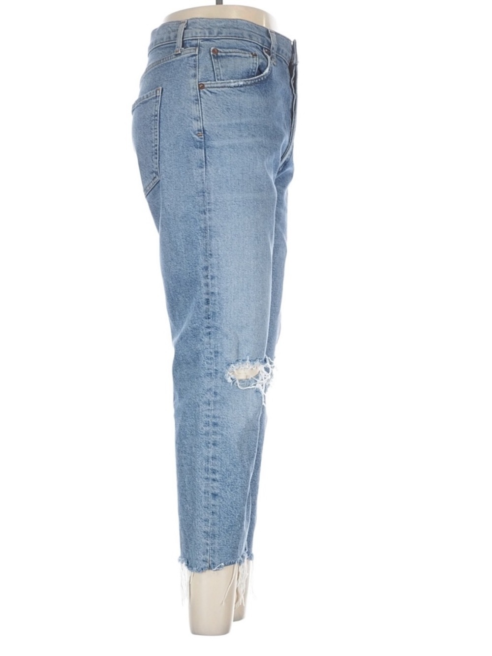 AGOLDE Riley High Rise Straight Crop Jeans Whiplash Distressed 28 - Picture 4 of 8